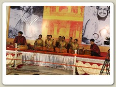 School students performing Bhajans