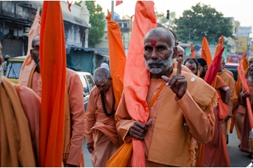 Dandi Sanyasis taking part in the procession