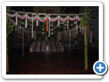 Srimatam Puja Hall decorated with Flower garlands