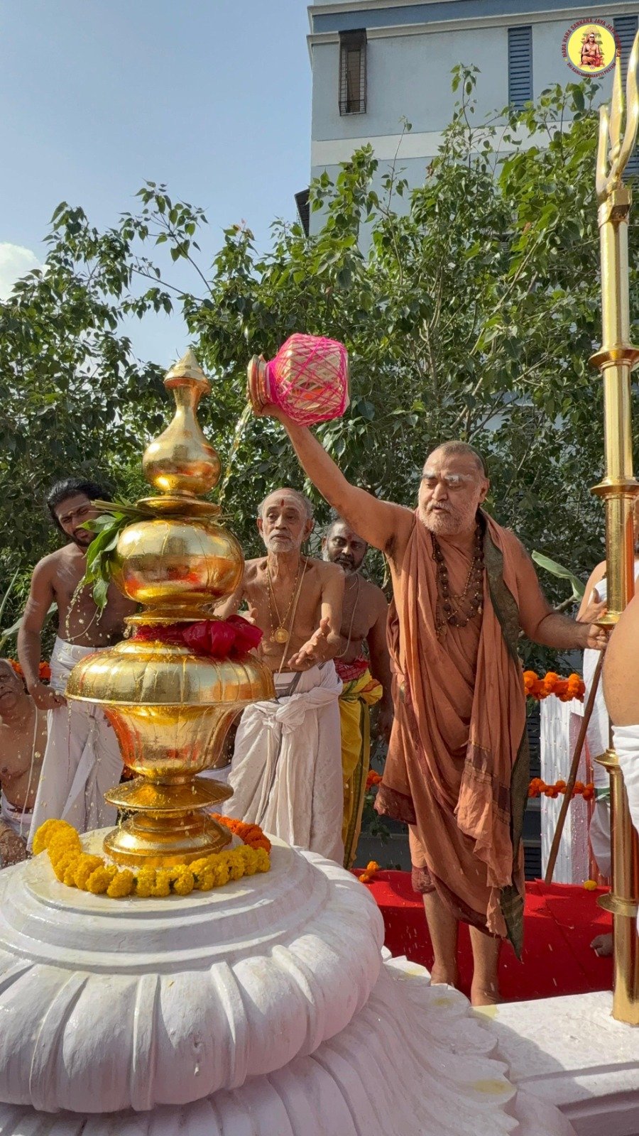 Pujya Shankaracharya Swamiji performs Mahakumbhabhishekam of Marubai Gavdevi Mandir Pujya Shankaracharya Swamiji performs Mahakumbhabhishekam of Marubai Gavdevi Mandir