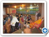 Blessing devotees at Ksheer Bhavani